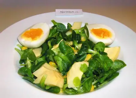 Salade jaune et verte