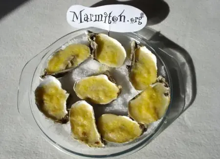 Huitres chaudes au champagne gratinées