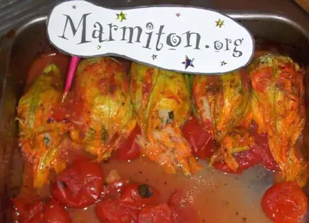 Fleurs de courgettes farcies au riz