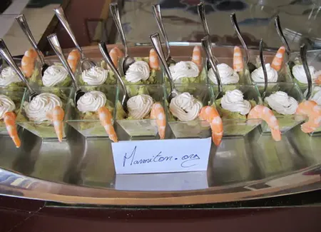 Verrine de crevettes au guacamole