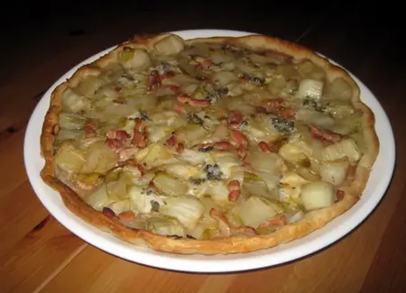 Tarte légère aux endives et roquefort
