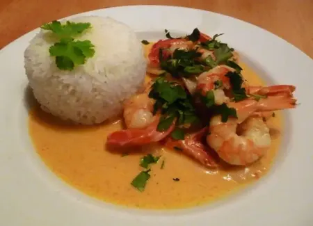 Crevettes thaï à la pâte de curry