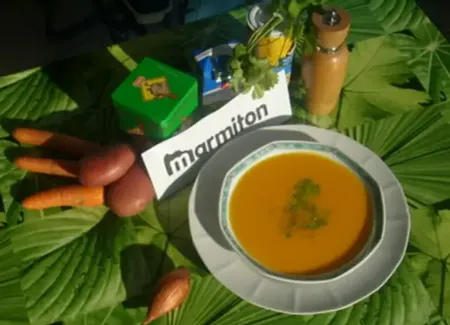 Soupe fraîche de carottes à la coriandre