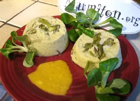 Flans d'asperges acidulés