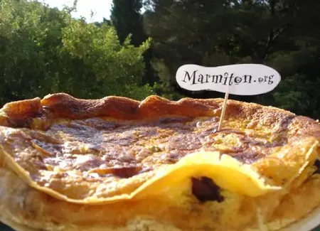 Clafoutis pomme, poire et pruneaux