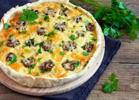 Simple quiche aux champignons