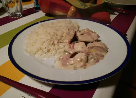 Fricassée de dinde à la crème