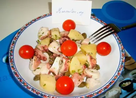 Poulpe et pommes de terre à la nadinette