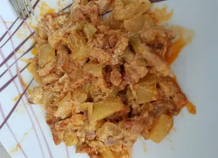 Sauté de courgettes aux lardons