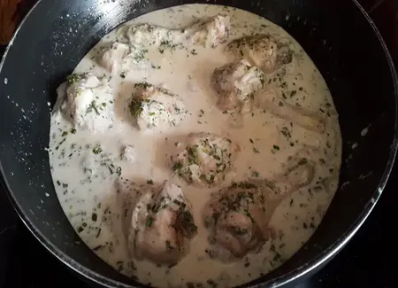 Pilons de poulet à la crème