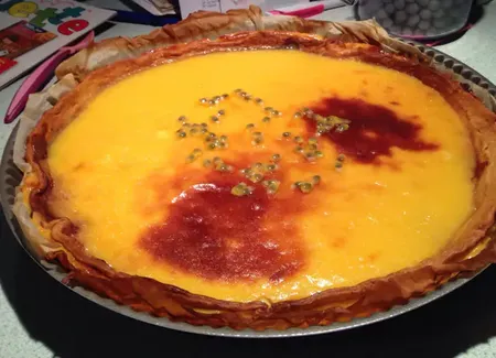 Tarte fruit de la passion-orange