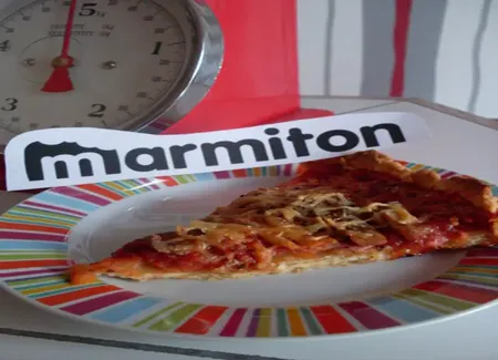 Tarte tomates, jambon, champignons