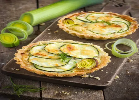 Quiche aux poireaux et aux oignons