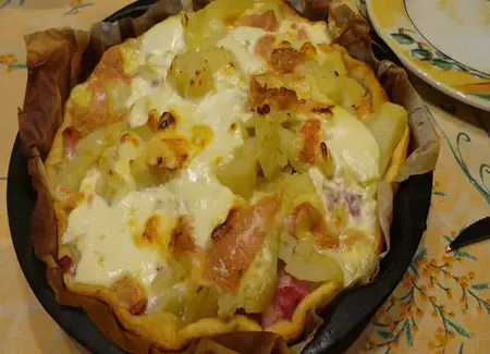 Tarte aux pommes de terre et au reblochon