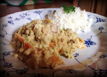 Wok de cabillaud