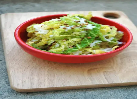 Riz au chou et à la coriandre