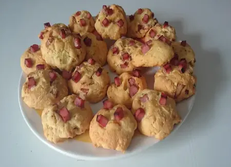 Cookies salés au jambon, parmesan et origan