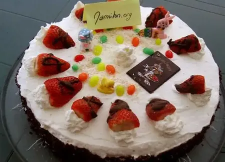 Gâteau fraise et noix de coco