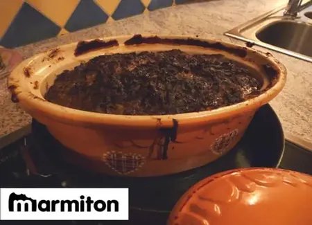 Terrine de chevreuil au foie gras et trompettes de la mort macérées au cognac de marcus