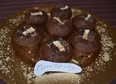 Muffins chocolat coeur de nougat