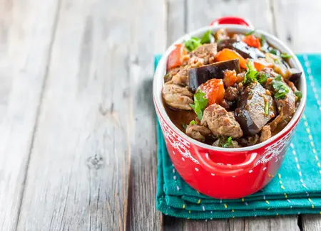 Tajine d'agneau aux aubergines