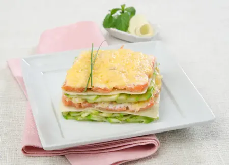 Lasagnes froides saumon fumé et avocat