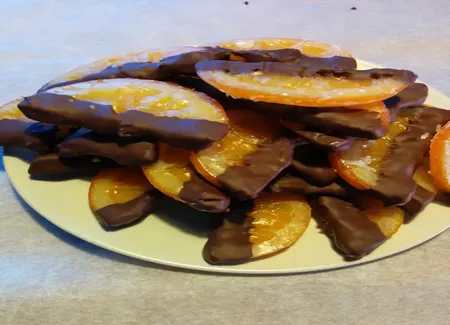Oranges confites au chocolat