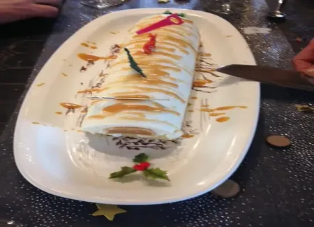 Bûche poire caramel simplissime
