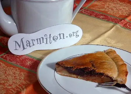 Tourte choco-poire-amande