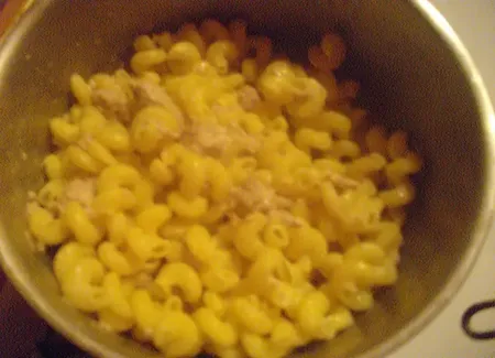 Pâtes au thon et à la vache qui rit