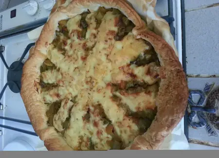 Tarte aux tomates vertes et au gouda