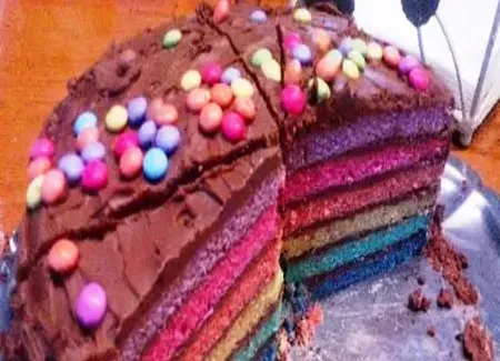 Rainbow cake popo et fanny