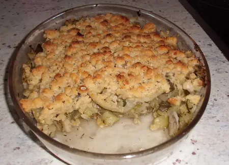 Crumble courgettes et fenouil
