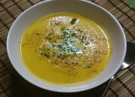 Soupe de carotte et gingembre au lait de coco