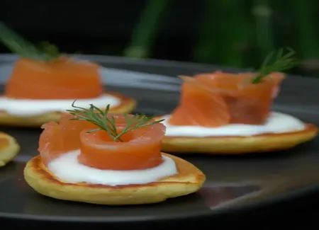 Blinis au saumon fumé