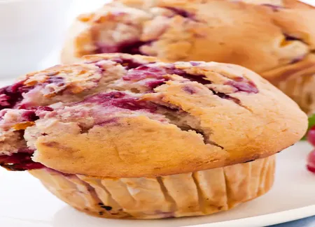 Muffins moelleux aux framboises