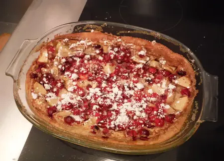 Clafoutis aux cranberries fraîches