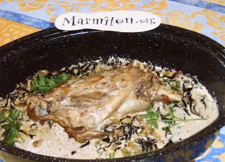 Cuisse de dinde aux champignons et riesling