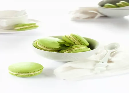 Macarons verts à la pistache