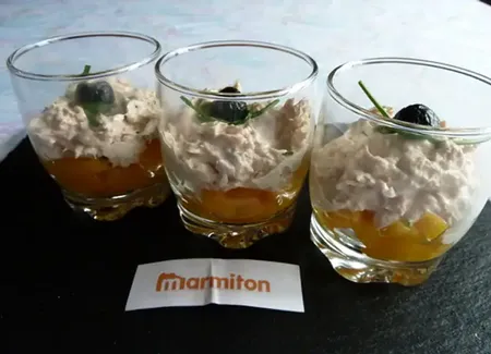 Verrine de pêche au thon