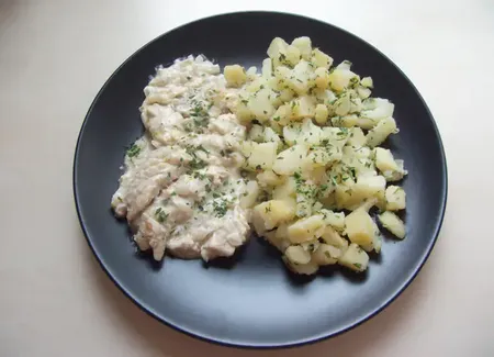 Filets de poisson impromptus, à la crème et aux échalotes
