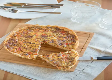 Quiche aux carottes et lardons