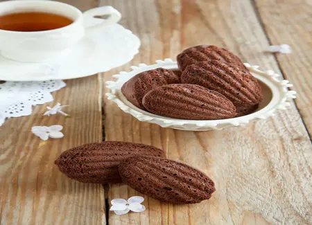 Madeleines au chocolat au lait