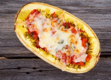 Courge spaghetti en gratin
