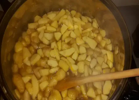 Confiture pommes bananes au rhum