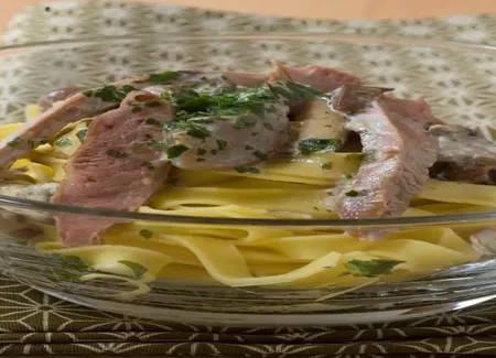 Tagliatelles aux magrets de canards