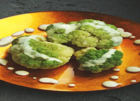 Chou-fleur vert à la moutarde