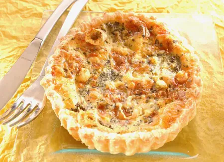 Quiche aux brocolis et roquefort