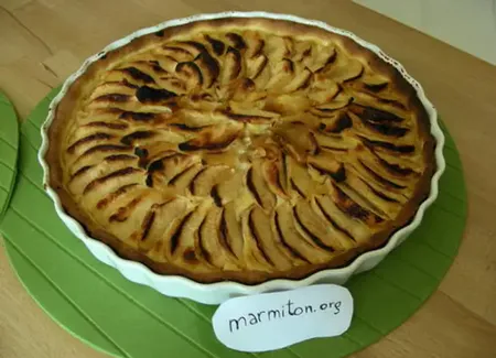 Tarte aux pomme, amandes et coco