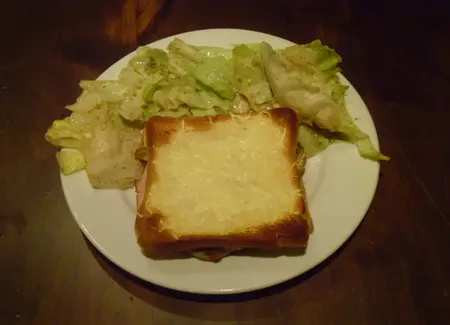 Croque au porc et champignons